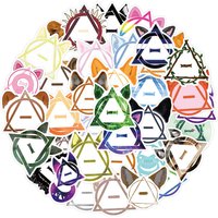 50PCS Therian Theta-Delta Therianthropy Logo Graffiti Stickers for Bicycle Hand Account Pencil Case Decals