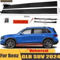 Universal Car Side Skirt 8 Pcs 2.2m Winglet Splitters Lip Side Spoiler For Mercedes-Benz W205 W213 W222 X253 GLB GLC 2014-2020