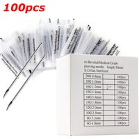 Aiguilles de perforation jetables en acier 100, 316 pièces/boîte, pour nombril, mamelon, oreille, nez, lèvres, Kit de fournitures de tatouage, 12g/13g/14g/16g/18g