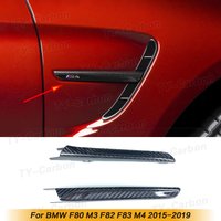 Dry Carbon Fiber Side Air Vent Trim Fender Sticker for BMW M3 F80 4-door M4 F82 F83 coupe convertible 2014-2019 Replacement