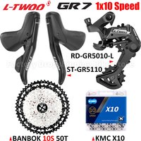 LTWOO GR7 1x10 Speed Gravel Road Bike Mechanical Brakes Derailleur Kits Without Damping Rear Derailleur 42T 46T 50T Cassette