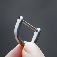 2 sizes CNC made Super fine Simple light TC4 Ti Solid Matte titanium Shackle joint link connector DIY EDC Key ring FOB lanyard