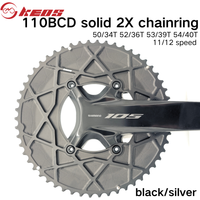 KEOS CNC Aluminum Double Chainring 110BCD Road Bike Compatible 11/12 Speed For R7100 R8100 R9200 R7000 105 UT DA 50-34T 54-40T image 4