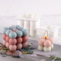 Nicht-stick Blase Würfel Kerzen Silikon Form 3D Aromatherapie Gips Kerze Hand-made Backen Schokolade Dessert Kuchen Form Werkzeug