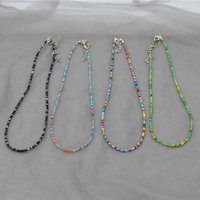 Simple Seed Beads Strand Choker Necklace Women String Collar Charm Colorful Handmade Bohemia Collier Femme Jewelry Gift