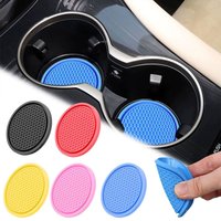 For Chery Jaecoo J7 J8 J5 EV J6 J4 2025 2PCS Silicone Car Coaster Waterproof Water Cup Mat Non-Slip Pad Car Interior Accessories
