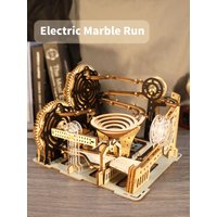 Electric 3D Wooden Puzzles Marble Run Model Kits Brain Teaser Puzzle DIY handmade Christmas gift