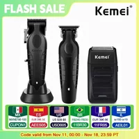 Kemei KM-2299 KM-2290 KM-1102 Professional Hair Clipper Kit Electric Shaver Male Hair Cutting Machine Menโs Cordless Trimmer