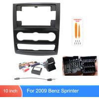 10 Inch Car Radio Fascia Frame Kit for 2009 For Benz Sprinter with CANBUS Wiring Harness Dashboard Panel