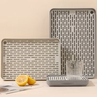 White Fruit Drain Tray Rectangular Bowl Rack Chopsticks Box Kitchen Storage Tray Water Cup Drain Tray Fruit Basket Tea Trays