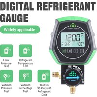 Digital Refrigerant Gauge Set with Vacuum Pressure Measurement 0-6000KPa Range for HVAC R134a R22 Charging and Leak Detection