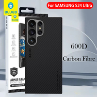 Blueo Carbon Fibre Case For Samsung S24 Ultra Kevlar Back Cover Case for SAMSUNG Galaxy S24 Ultra