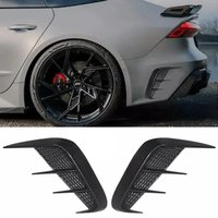 Universal Carbon Fiber Pattern Soft Front Bumper Side Fender Air Flow Vent Cover auto parts for bmw e46 e90