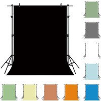 Black Solid Color Backdrop for Photography Vinyl Fabric Maternity Newborn Birthday Portrait Wedding Banner Photo Backgrounds