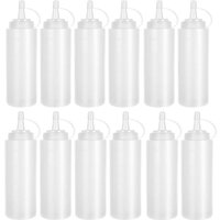 8 oz Plastic Squeeze Bottles Squirt Bottles for Ketchup,Condiments,BBQ Sauce,Dressing,Barbecue,Grilling,Crafts,Syrup
