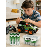 BaKKiter 1.5V AA 12800mAh USB Rechargeable Lithium Battery , Fast Charging Li-ion AA Battery 2000Cycle with Typle- C Port Cables