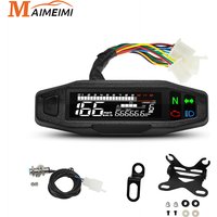 Universal Digital Motorcycle Speedometer Moto Meter Digital Tachometer Odometer Instrument Sensor Speed Gauge Tacho RPM Meter