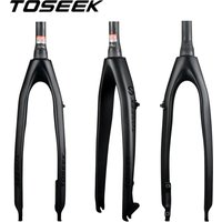 TOSEEK T800 Carbon Fiber Front Fork MTB Bike Forks Mountain Bicycle Fork Parts Tapered Tube Fork Fit for Wheel 26er 27.5er 29er
