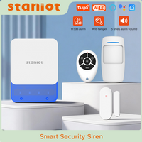 Staniot WiFi Indoor Siren Wireless Alarm Security System Smart Security Siren Tuya Accessories Remote Control Home Burglar Alarm