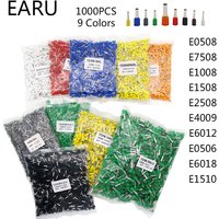1000 teile/paket E0508 E7508 E1008 E1508 E2508 Isolierte Aderendhülsen Terminal Block Kabel Ende Draht Stecker Elektrische Crimp Terminator