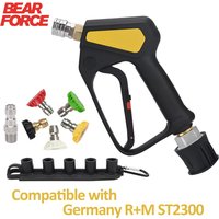 Pressure Washer Snubby Water Gun ST2300 M22-M with Inlet Connector & Spray Nozzzles for Karcher WAP Bosche MAC Allister