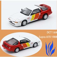 DCT Diecast 1:64 Scale Supra A70 1988 Alloy Simulation Car Model Static Collection Decorated Holiday Gifts Toys