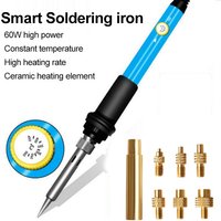 60W Soldering iron Heating Constant Temperature Adjustable welding Tool,3D Printer Heat Insert Nut Iron Tips M2 M3 M4 M5 M6 M8