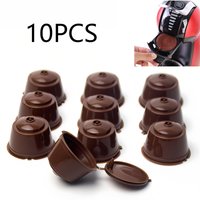 10PCS Refillable Coffee Capsules Reusable Filter with Spoon Brush Coffee Pods High Quality