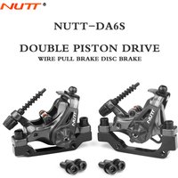 NUTT DA6S Mountain Bike Dual Piston Drive Disc Brake Caliper 160mm Rotor Mechanical Line Pull Disc Brake Scooter Bicycle Parts
