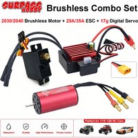 Surpass Hobby 2030 2040 Brushless Motor 25A/35A ESC 17g Digital Servo Waterproof Combo for 1/18 1/20 Wltoys Traxxas Axial RC Car