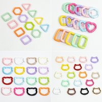 5pcs Cute Heart Cat Keychain Rings Carabiner Clip Key Chain Hooks for DIY Keys Buckle Bags Purses Replacement Lanyard DIY Crafts