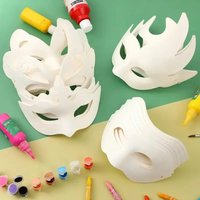 Masquerade Masks 24/20/14/12pcs Paper Material DIY Unpainted White Masquerade Masks for Carnival, Carnival, Opera, Masquerade
