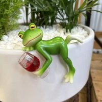 Simulated Frog Pot Hanging Ornament, Fish Tank Landscaping Decoration, Outdoor Garden Flower Pot Embellishment, Small Ornaments, Small Gifts