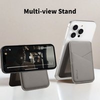 Luxury PU Leather For Magsafe Magnetic Universial Phone Card Holder Wallet For iPhone For Samsung Series Anti-fraud Bank ID Pack