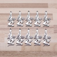 IFOCUS 10pcs/Lot Butterfly Angel Charms For DIY Jewelry Making Zinc Alloy 34x15mm/1.34x0.59inch