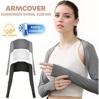 1pc Ice Silk UV Protection Arm Sleeves, Elastic Shawl Cuff Design for Women, Lightweight &Cooling for Outdoor Sports and Driving