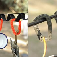 5pcs Tactical 3.5" Plastic Carabiner Molle Clip ITW Keychain D-Shape Hard Spring Buckle Hook For Outdoor Hiking Camping Tools