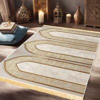 VIKAMA Luxury Prayer Mat with Tassels, Foldable, Suitable for Multi-Family or Large Gathering Prayers, Worship Mat