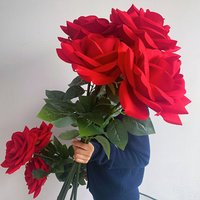Giant Imitation Flannelette Rose Handmade Flower Engagement Decoration Photographic Props Outdoor Supplies Artificial Flowers