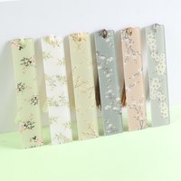 6pcs Multicolored Flower Print Bookmark, Creative Cute Student Learning Stationery Supplies Reading Aid Bookmark, School Supplie