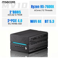Msecore MV10 AMD Ryzen 5 RTX3060 Discrete Graphics Card Windows 10 Mini PC Desktop Computer Gaming Minipc 2Lan DDR5 NVME WIFI6E
