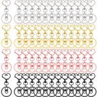 8/15/30 Pcs Heart Shaped Keychain Kit - Suitable for DIY Keychains, Bag Charms, Handicrafts, Wedding Party and Holiday Gifts
