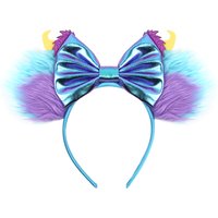 Chic Design Plush Mouse Ears Headband For Girls Turning Red Character Hairband 5" Velvet Bow Party Cosplay Hair Accessories