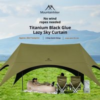 Camping Tarp Waterproof Anti UV Oxford Cloth Large Sun Canopy Portable Outdoor Awning for Camping Picnic Beach Fishing Backyard
