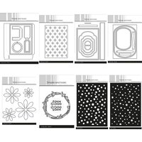 Twinkle Stars 3D Flowers Interactive Flip Card Cutting Dies for New August 2024 Scrapbooking Paper Making Frame Craft Supplies