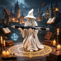 Creative Wizard Pen Holder 3D Printed Magician Pencil Rack Desktop Organizer Stand School Office Stationery Study Decor Gift