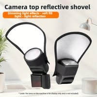 Universal Camera Flash Reflector Diffuser Silver White Bounce Card for Canon Nikon Sony DSLR Speedlite Flash Light Accessories