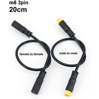 AliExpress NONE 0.2m 3 Pin m8 Male to male female to female Sensor Cable Electric Bicycle Motor Drive Thumb Throttle Ebike waterproof Connector