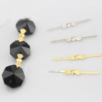 Boucles papillon en métal, trois couleurs, 33mm, 80 pièces, connecteurs de nœud papillon, broches pour lustre, pièces d'éclairage suspendues, perles de prisme en cristal