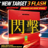 SANWEI TARGET 3 BLITZ PingPong Rubber Upgrade G40 Dense Sponge Table Tennis Rubber Sheet Sticky Pips-in Table Tennis Rubber ITTF
